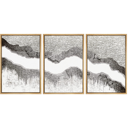 Beige Framed Canvas Print Wall Art