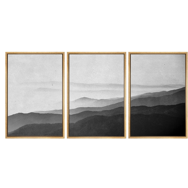 Beige Framed Canvas Print Wall Art