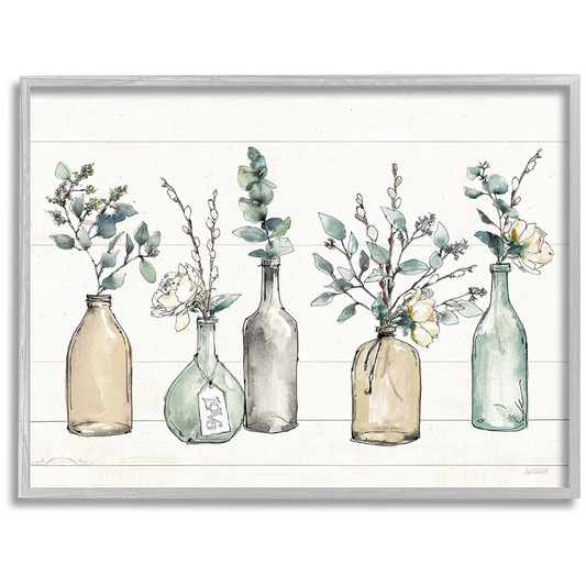 Bottles And Plants Wall Art