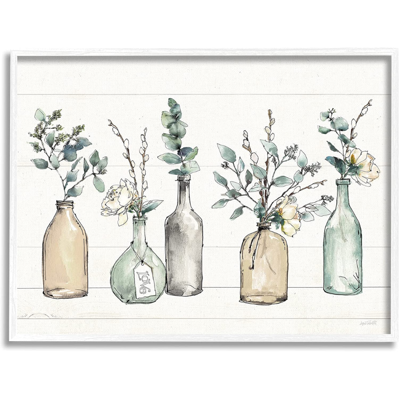 Bottles And Plants Wall Art