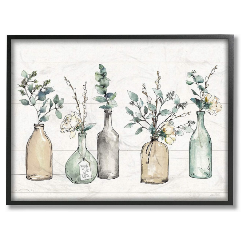 Bottles And Plants Wall Art