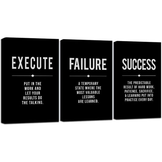 Positive Motivational Set of 3 Print Poster