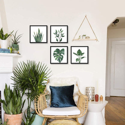 Green Leaf Collage Frame Decor