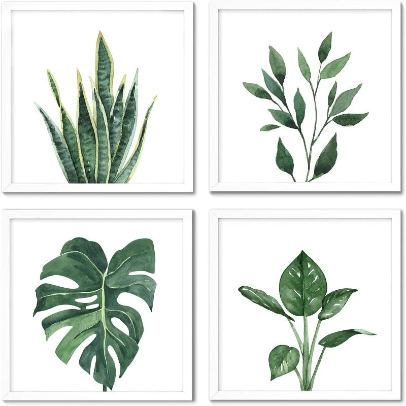 Green Leaf Collage Frame Decor