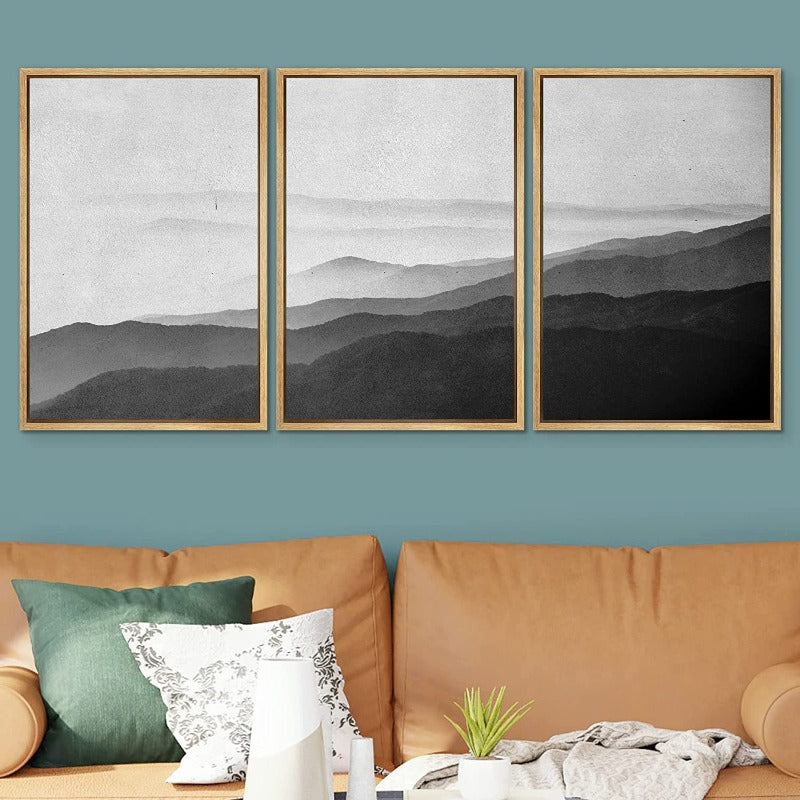 Beige Framed Canvas Print Wall Art