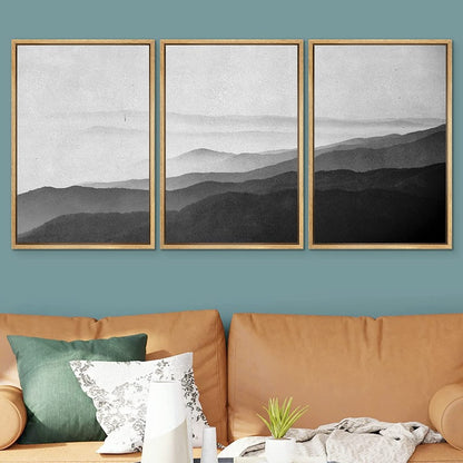 Beige Framed Canvas Print Wall Art