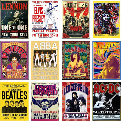 Vintage Rock Band Posters