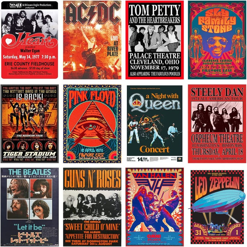 Vintage Rock Band Posters