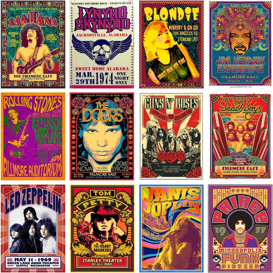 Vintage Rock Band Posters