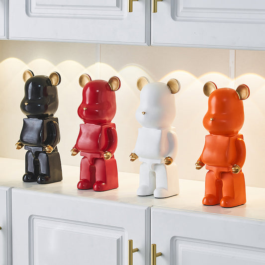 Miniature Bear Sculpture Room Decoration Figurines