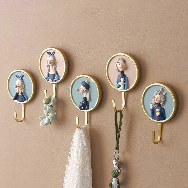 Bubble Girl Self-Adhesive Wall Hanging Hook