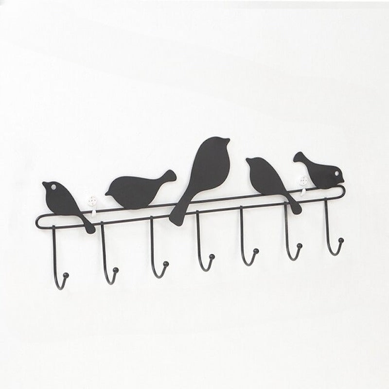 7 Hooks Bird Shape Key Hanging Wall Holder