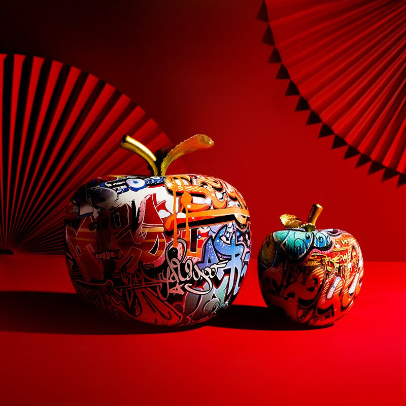 Graffiti Apple Home Decoration Figurines