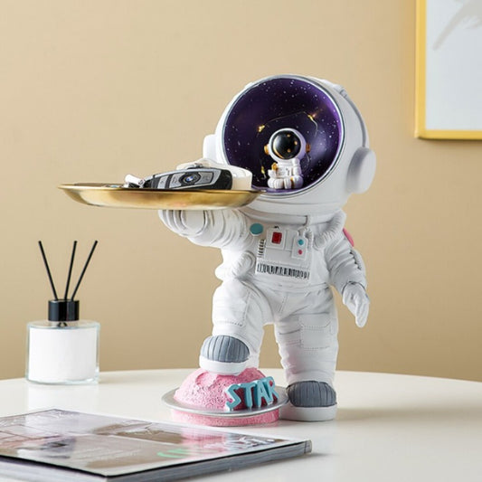 Cute Astronaut Sculpture Storage Statue