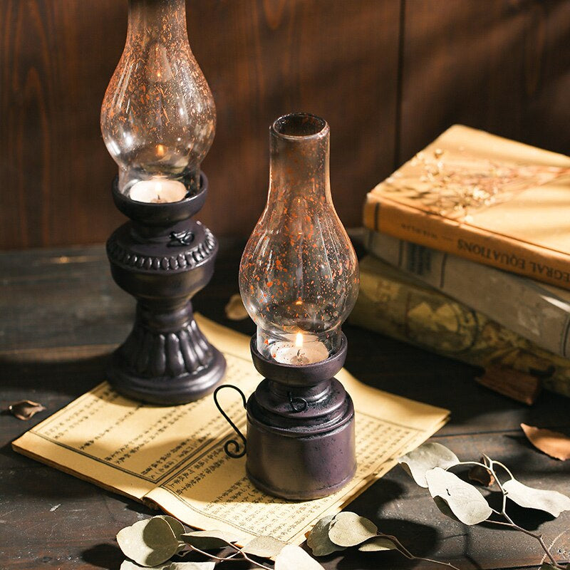 Retro Kerosene Lamp Candle Holders