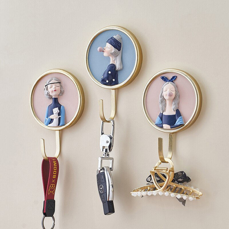 Bubble Girl Self-Adhesive Wall Hanging Hook