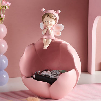 Cute Girl Sculpture For Snack Storage