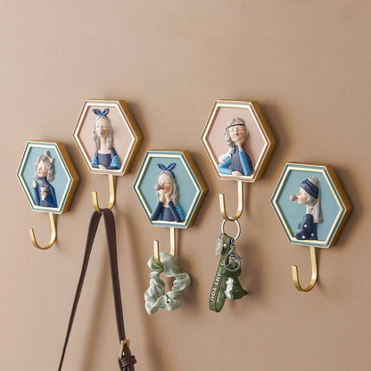 Bubble Girl Self-Adhesive Wall Hanging Hook