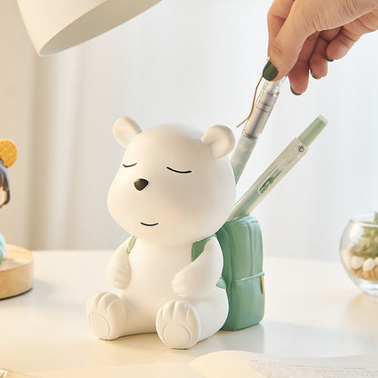 Resin Bear Decorative Desk Organising Pen Holder