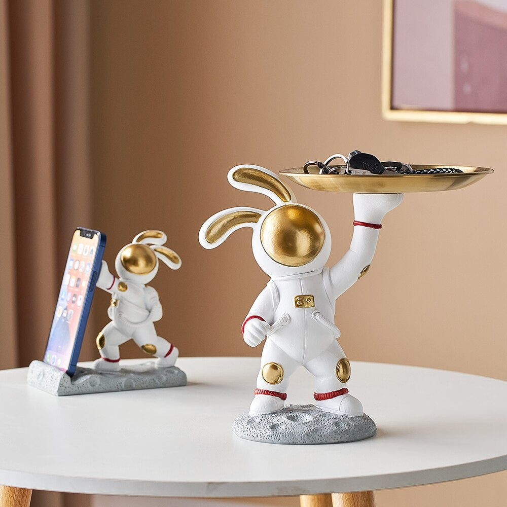 Modern Home Rabbit Astronaut Tray