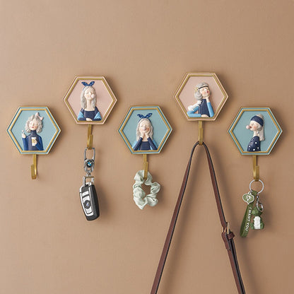 Bubble Girl Self-Adhesive Wall Hanging Hook