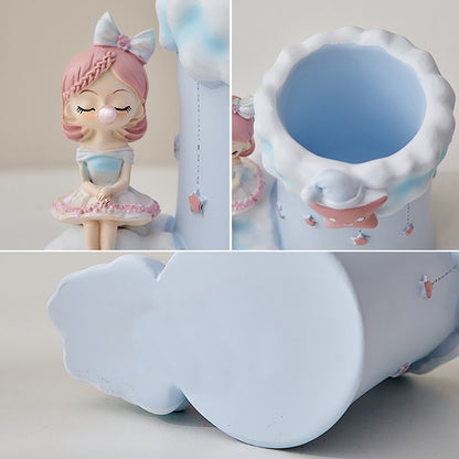 Girl & Star Decorative Desk Organizing Pen Holder