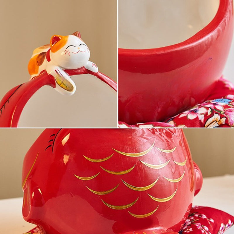 Cute Lucky Cat Ceramic Storage