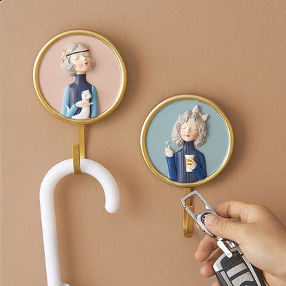 Bubble Girl Self-Adhesive Wall Hanging Hook