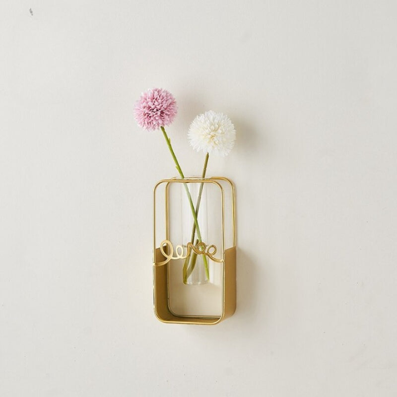 The Metal Golden Frame Vase