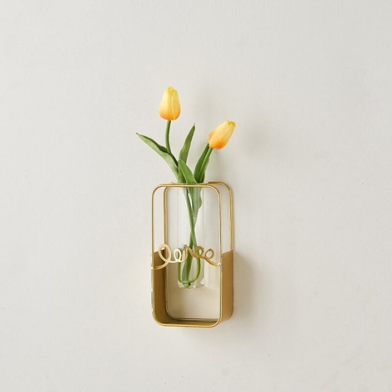 The Metal Golden Frame Vase