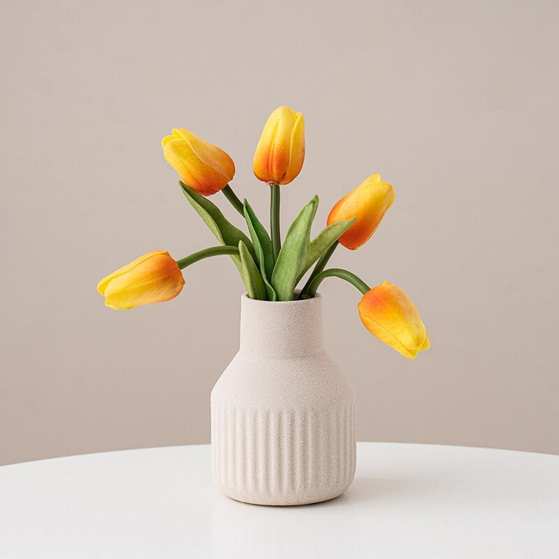 The Ceramic Solid Flower Vase