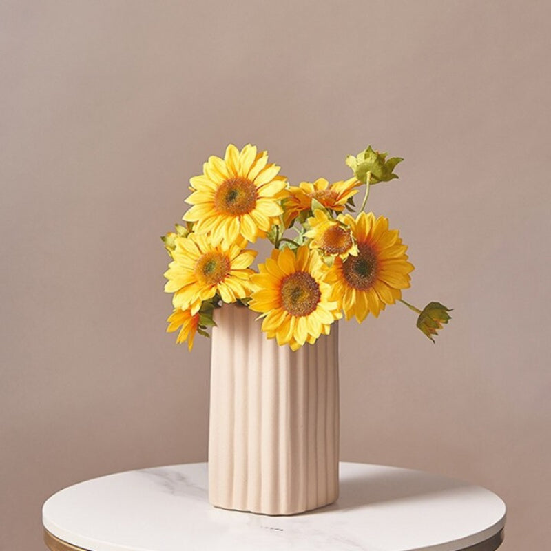 The Ceramic Striped Flower Vase