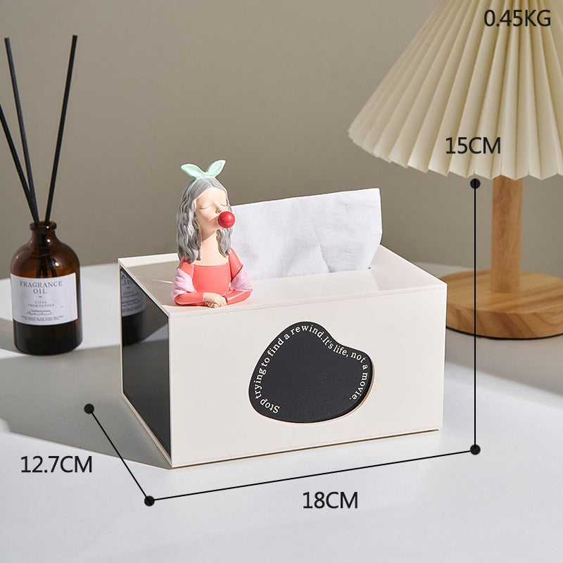 The Acryl White Tissue Box