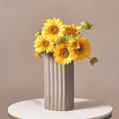 The Ceramic Striped Flower Vase