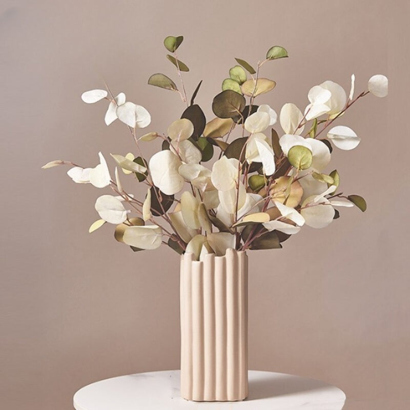 The Ceramic Striped Flower Vase