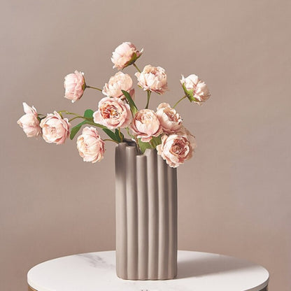 The Ceramic Striped Flower Vase