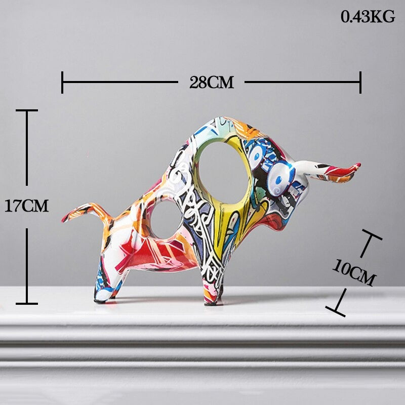 The Colorful Resin Bull Figurines