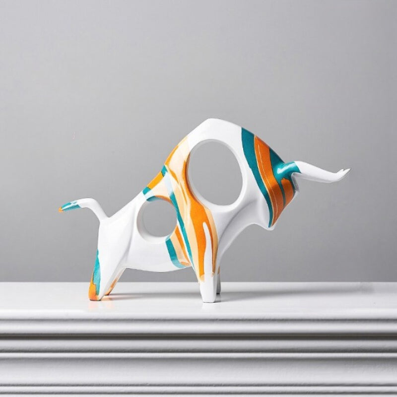 The Colorful Resin Bull Figurines