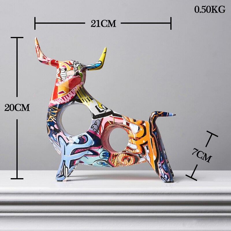 The Colorful Resin Bull Figurines