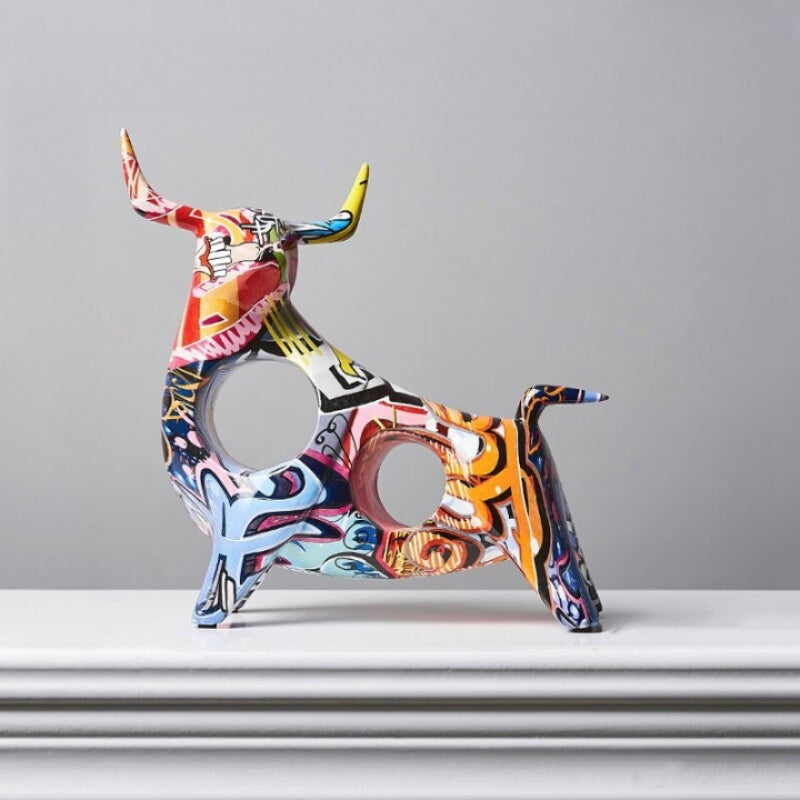 The Colorful Resin Bull Figurines