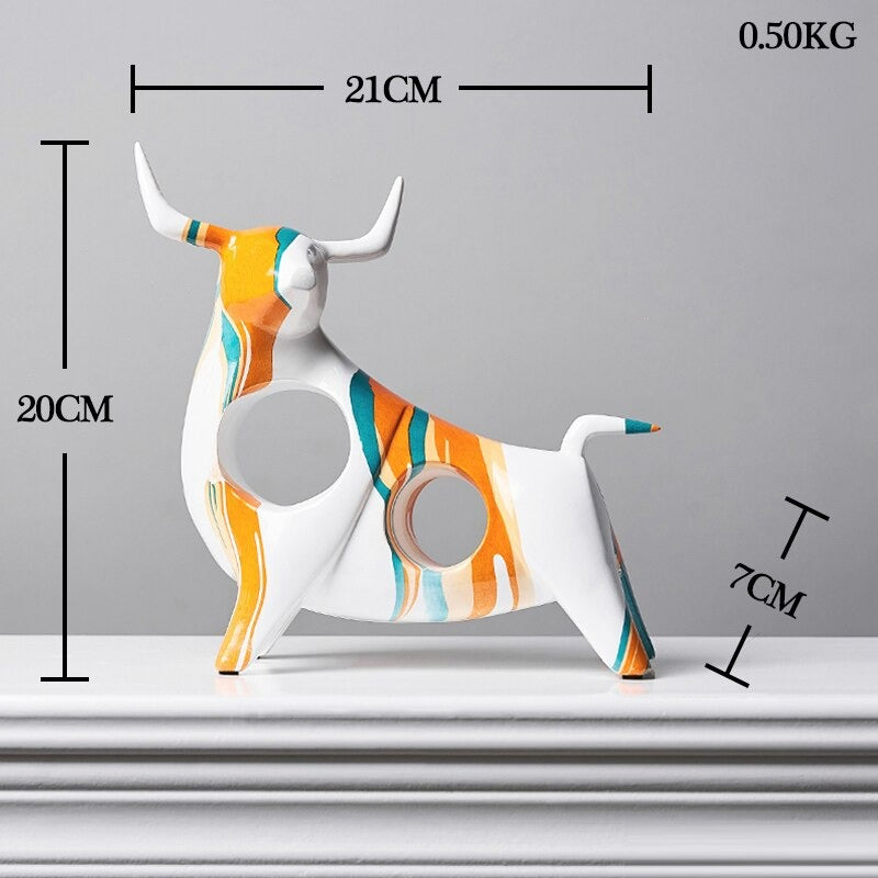 The Colorful Resin Bull Figurines