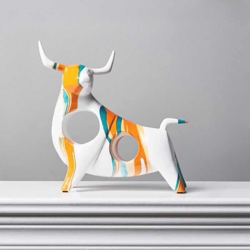 The Colorful Resin Bull Figurines