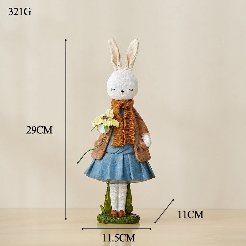 The Resin Stylish Rabbit Figurines