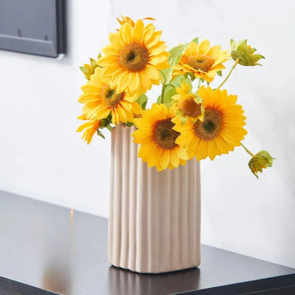 The Ceramic Striped Flower Vase