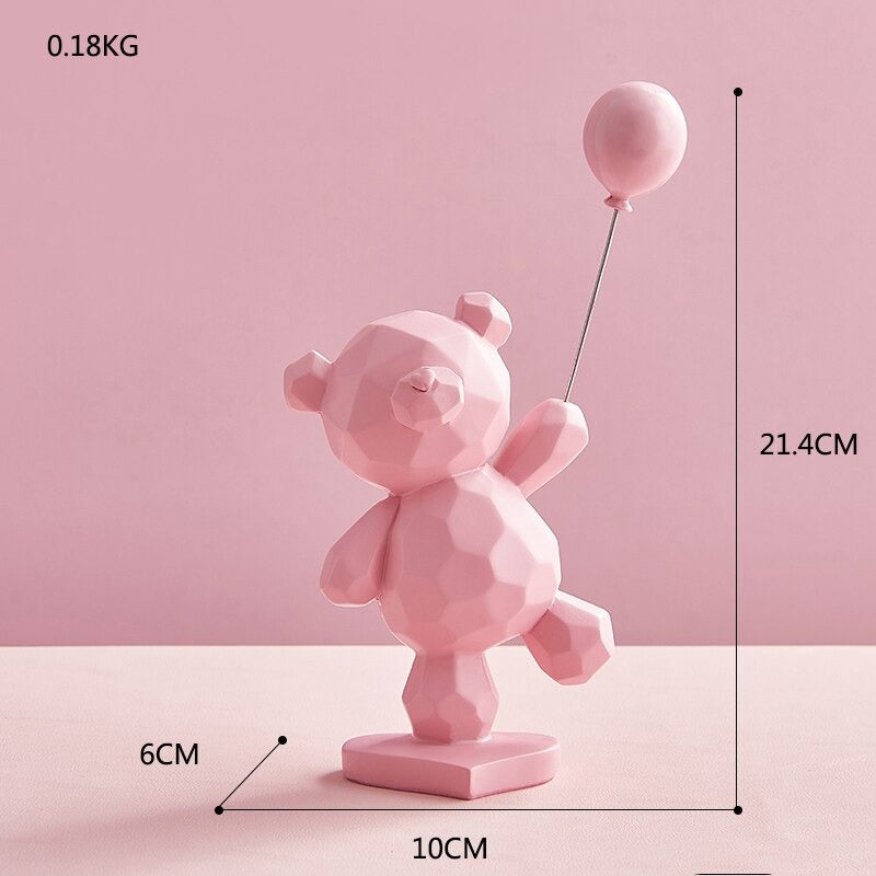 The Resin Balloon Bear Figurines