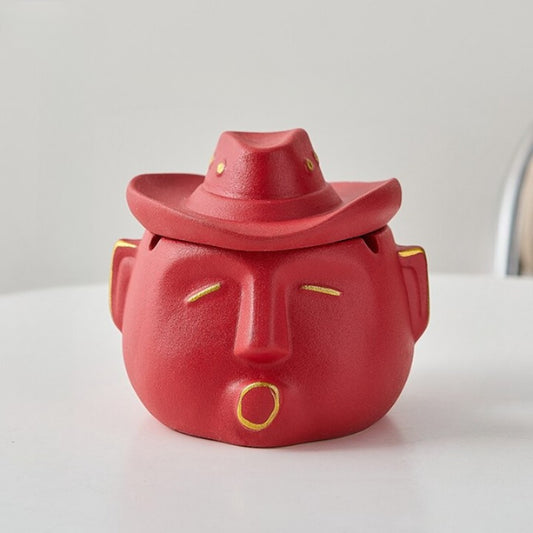 The Ceramic Ashtray With Hat Lid