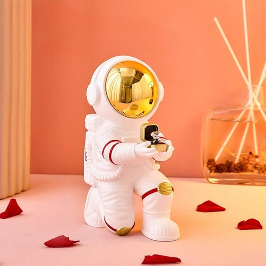 The Resin Proposing Astronaut Figurines