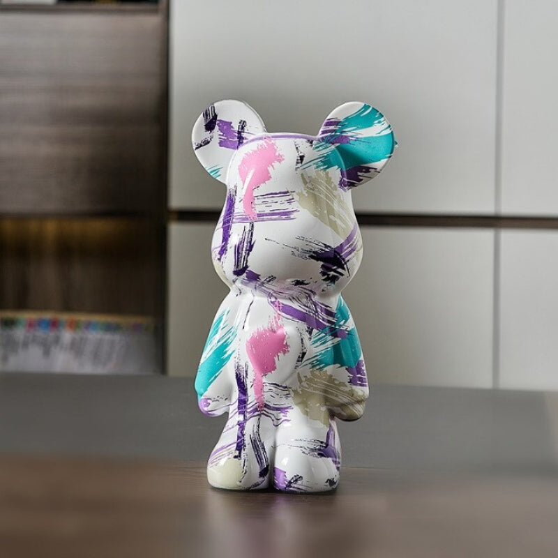 The Resin Colorful Bear Figurines