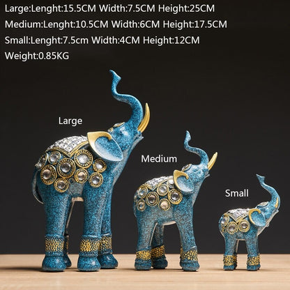 The Set Of 3 Elephant Figurines