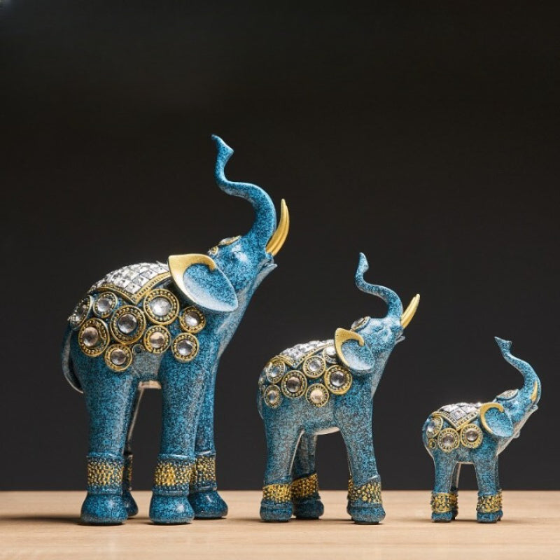 The Set Of 3 Elephant Figurines